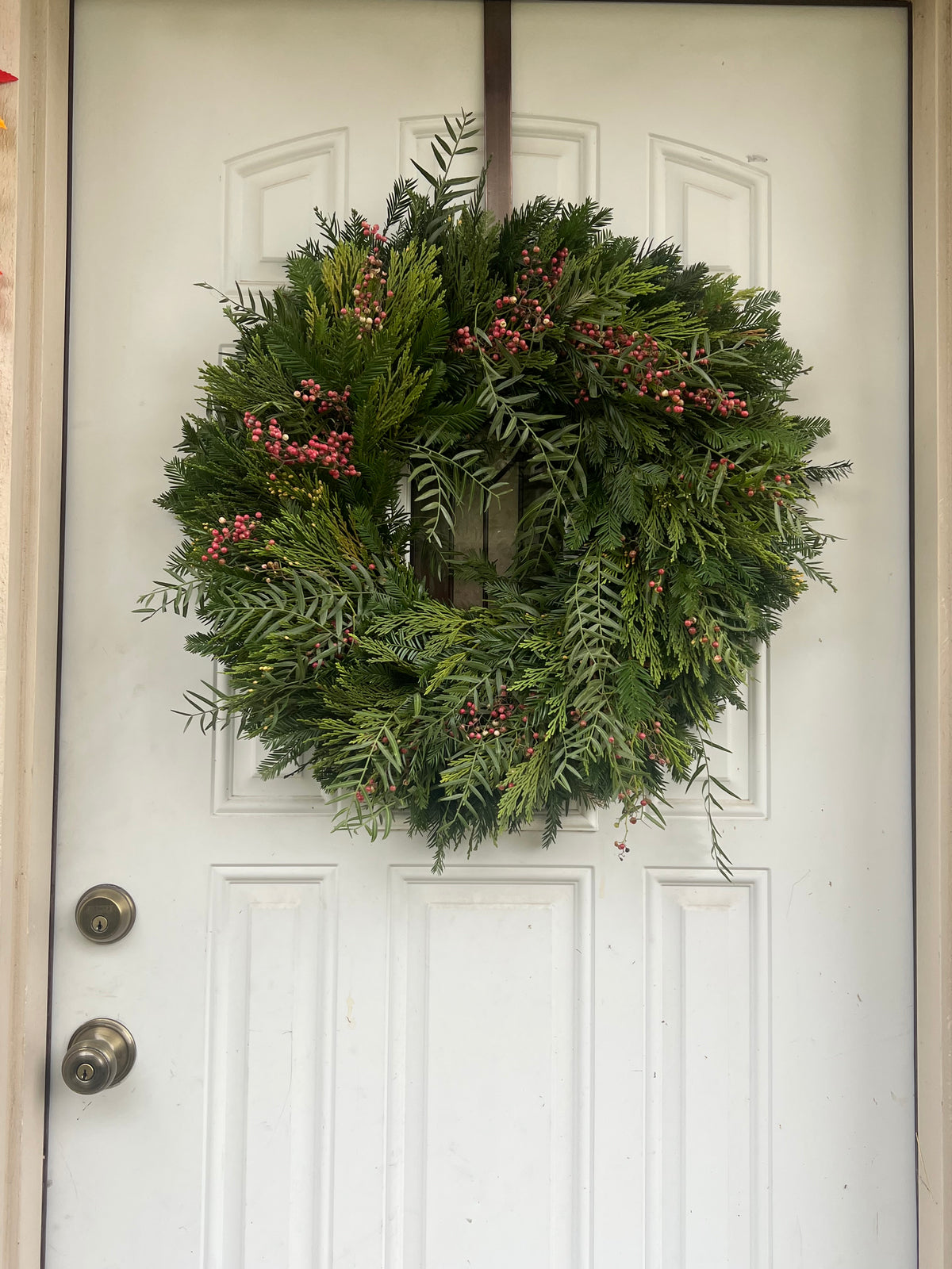 Fresh Redwood, Cedar and Pepperberry Wreath