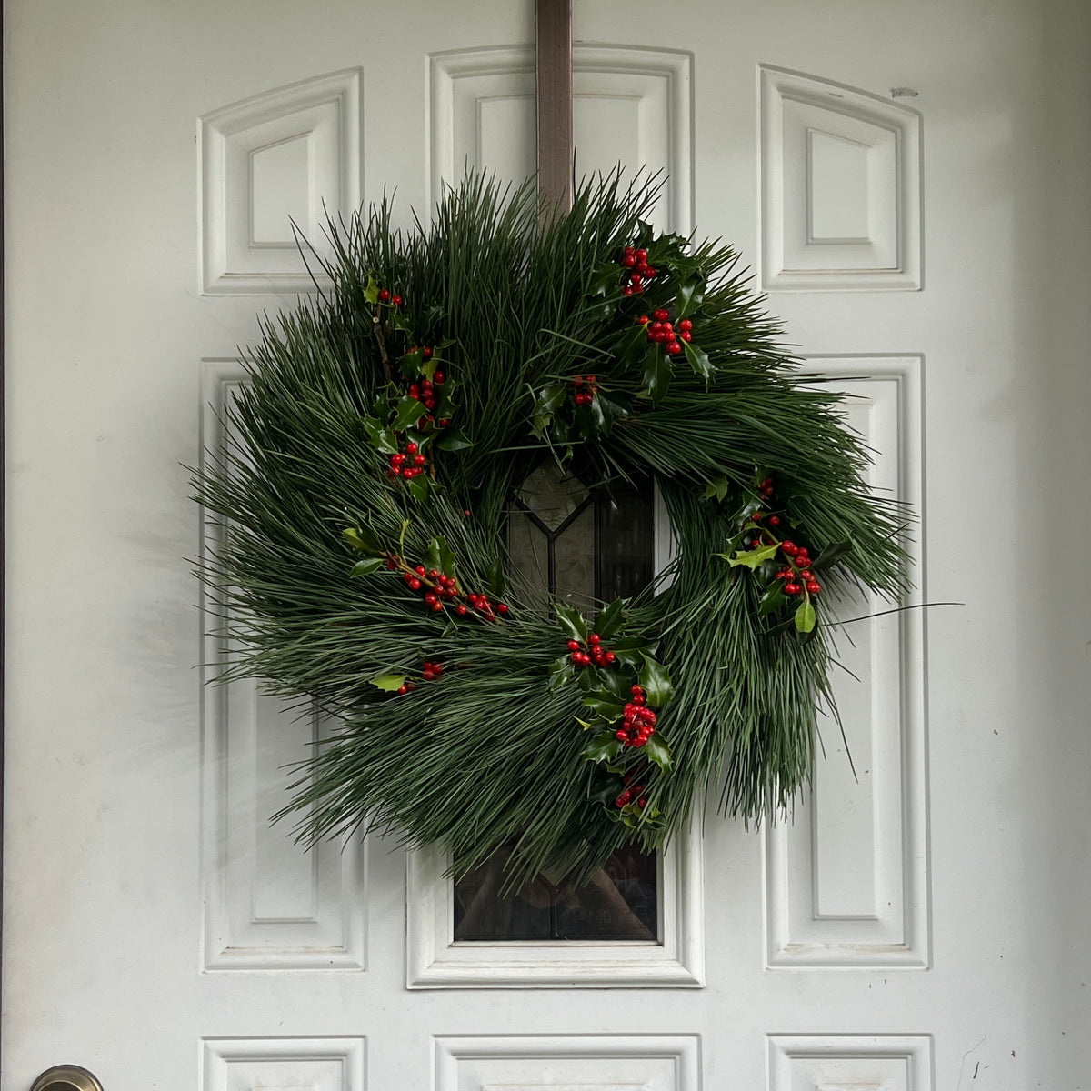 Fresh Pine and Holly Wreath