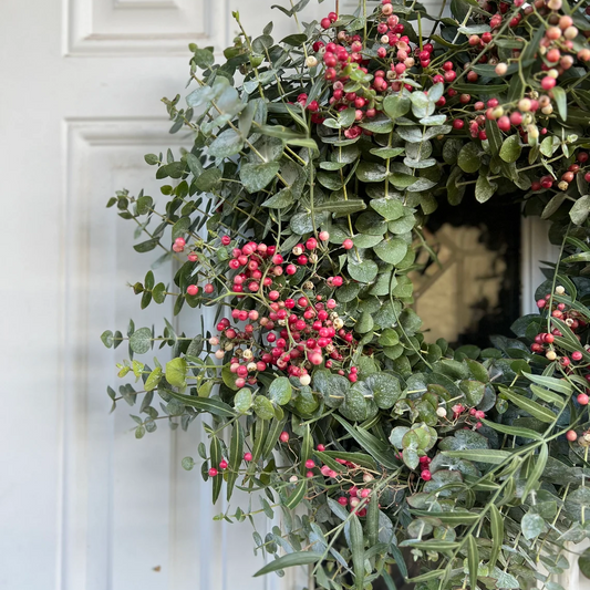 Spiral Eucalyptus and Pepperberry Wreath
