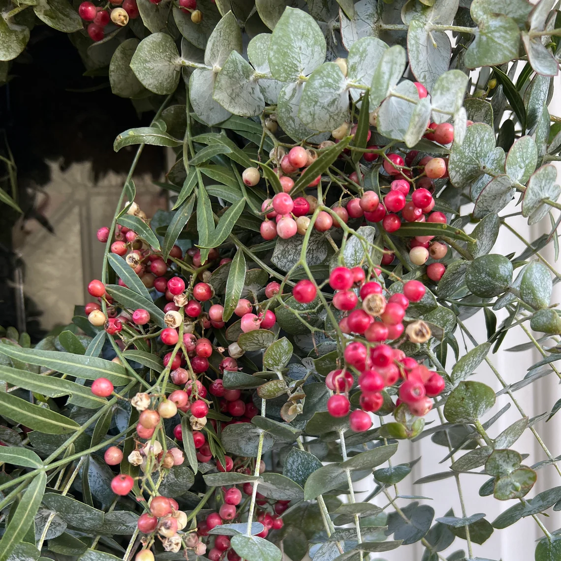 Spiral Eucalyptus and Pepperberry Wreath