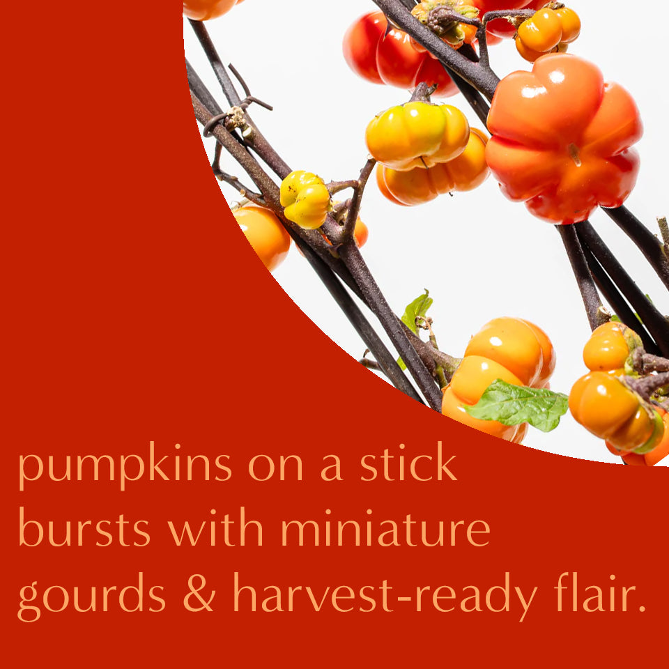 Fresh Magnolia Olive and Pumpkin Tree Garland