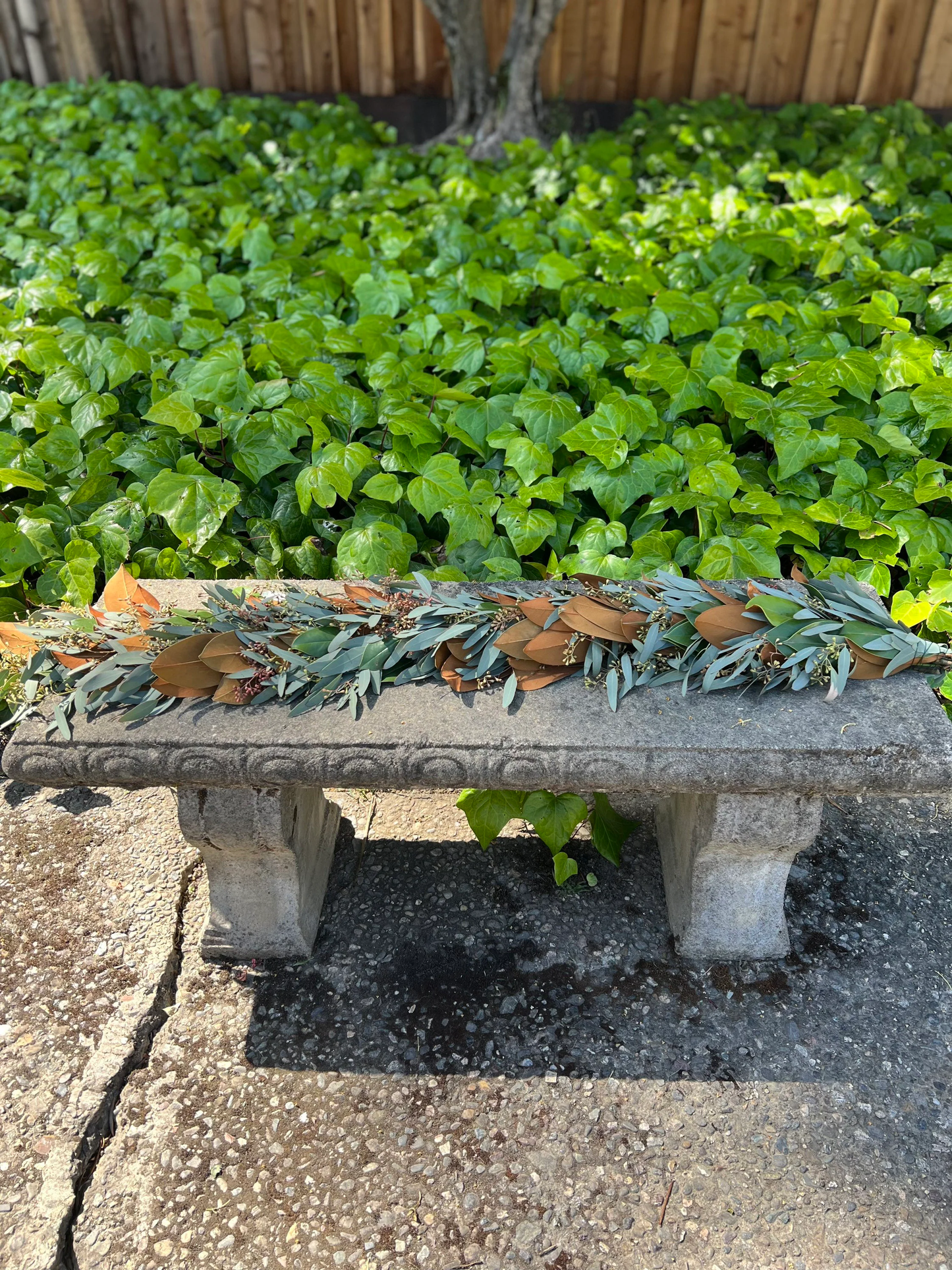 Fresh Seeded Eucalyptus and Magnolia Garland