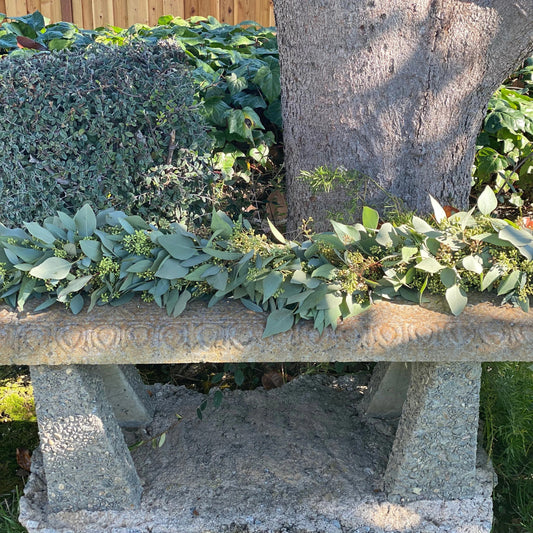 Fresh Seeded and Silver Dollar Eucalyptus Garland