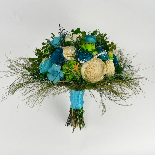 Caribbean Sea Wood Flower Bouquet Collection
