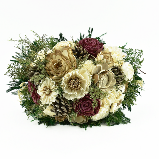 Burgundy Forest Sola Flower Bouquet