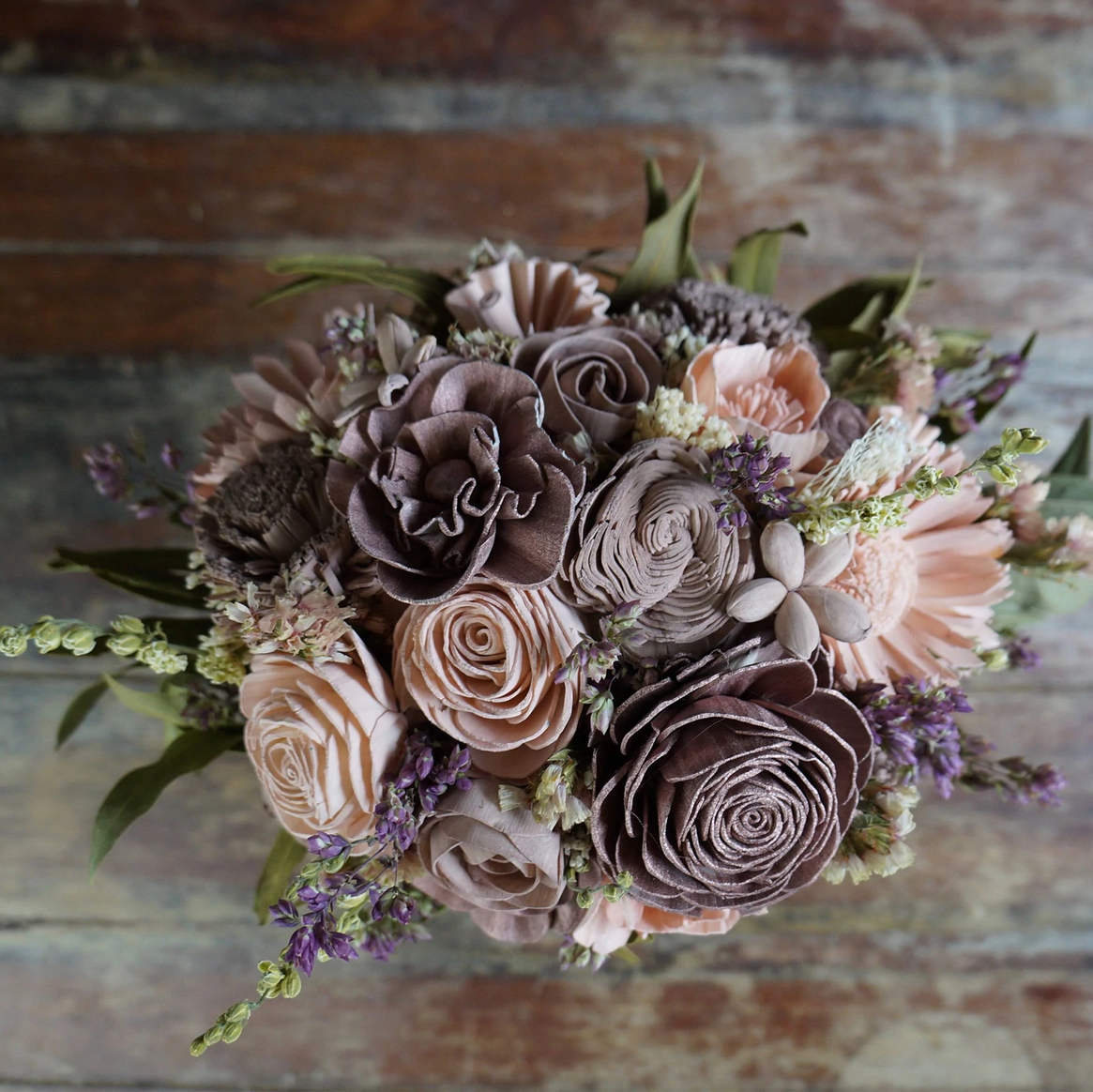 Provencal Jardin Wood Flower Bouquet