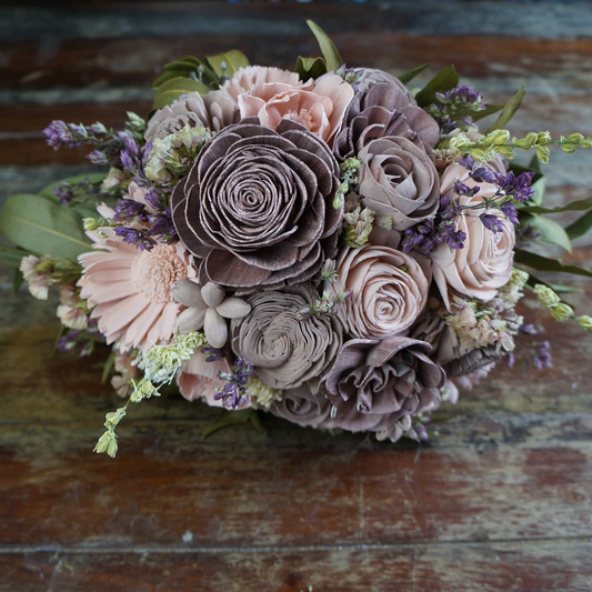 Provencal Jardin Wood Flower Bouquet