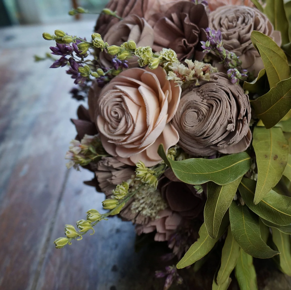 Provencal Jardin Wood Flower Bouquet