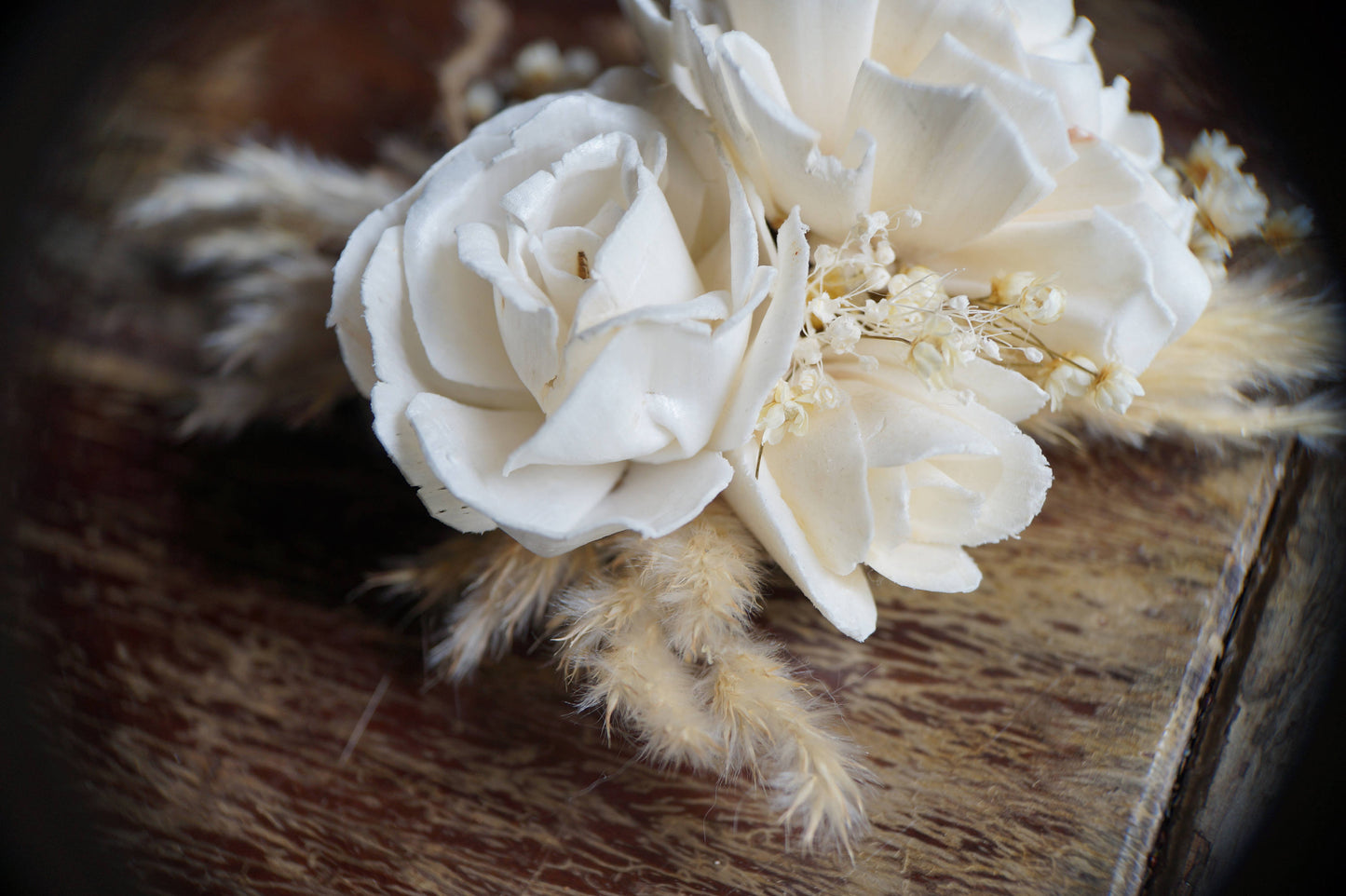 Prairie Romance Wood Flower Corsage