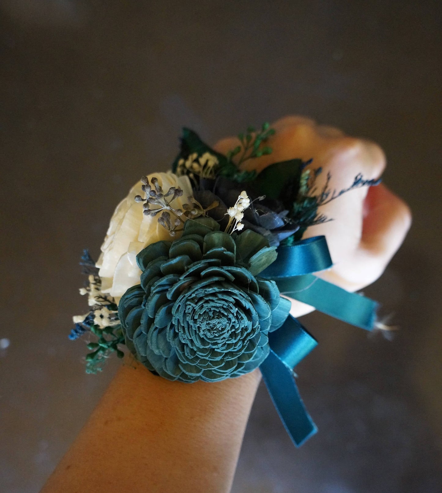 Sea Glass Sola Flower Corsage