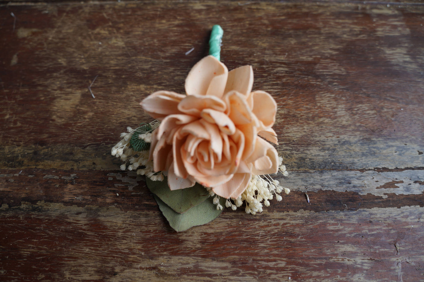 Mint Sorbet Sola Flower Boutonniere