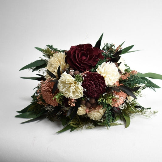Blushing Beauty Wood Flower Bouquet