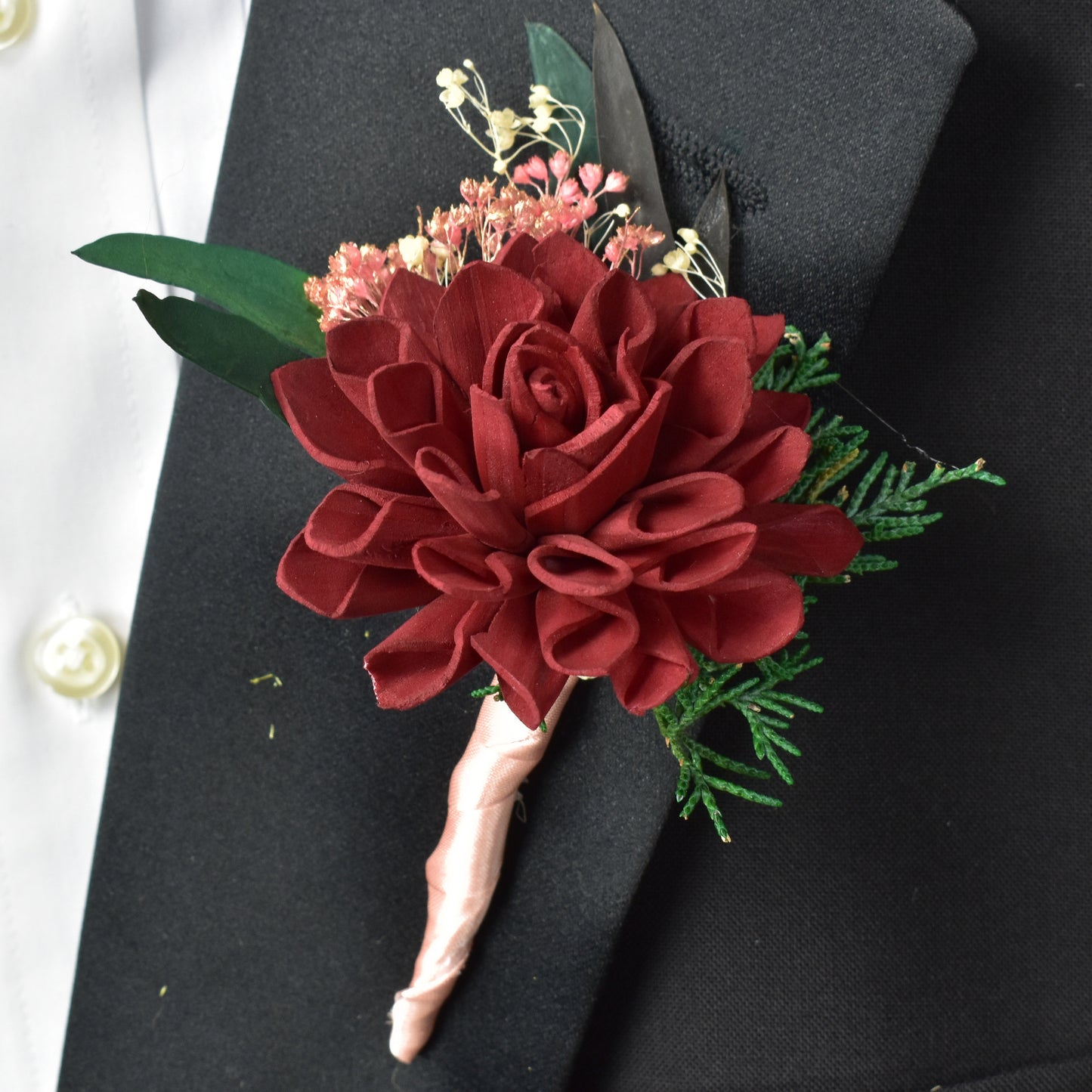 Blushing Beauty Sola Flower Boutonniere