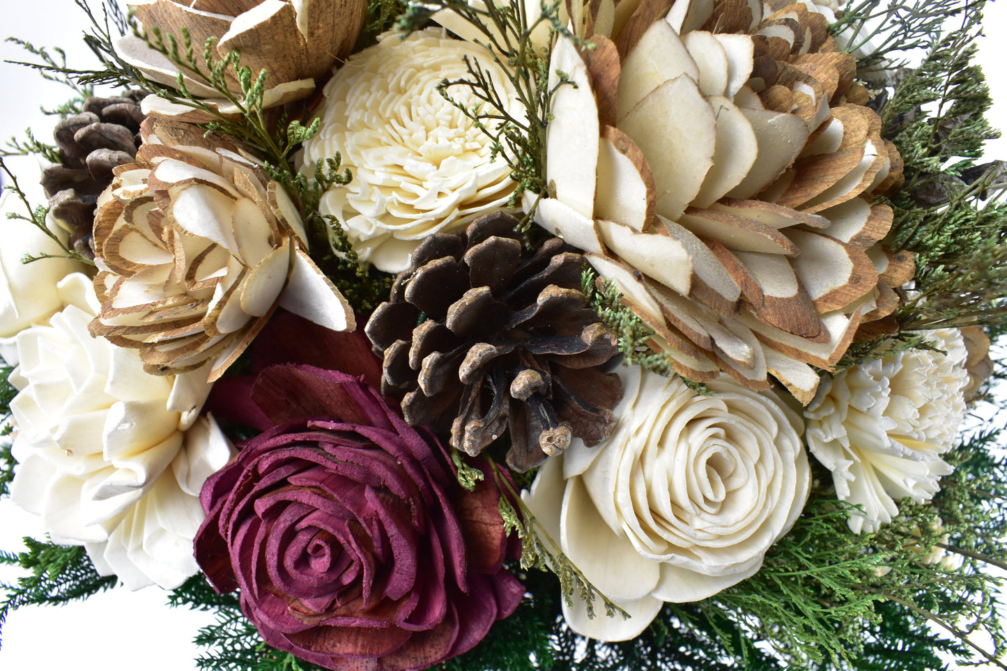Burgundy Forest Sola Flower Bouquet