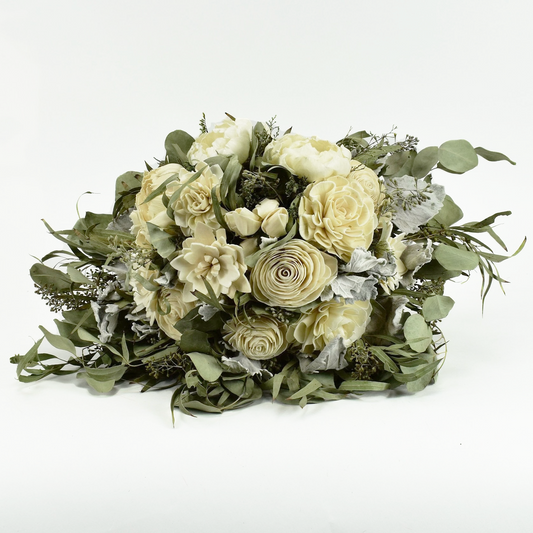 Tuscan Charm Wood Flower Bouquet Collection