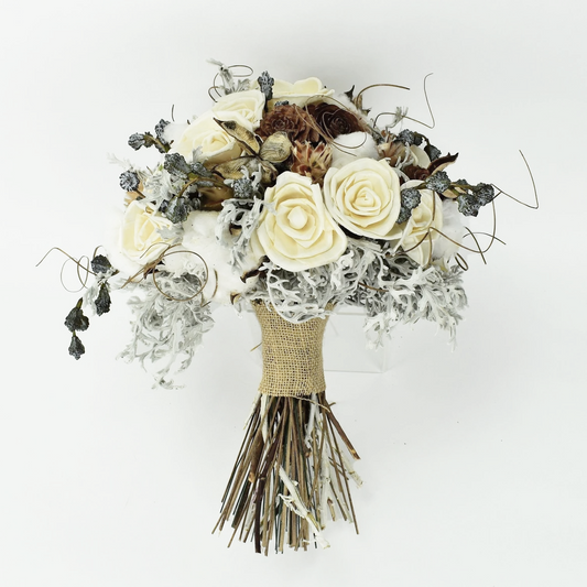 Snowy Mountain Wood Flower Bouquet