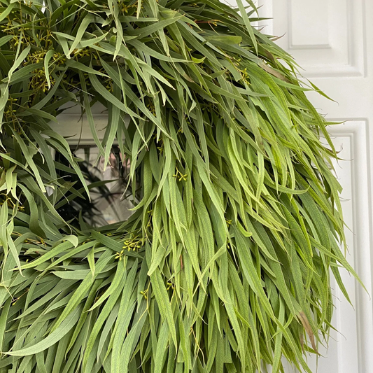 Fresh Willow Eucalyptus Greenery Wreath