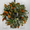 Fresh Magnolia Seeded Eucalyptus and Olive Wreath