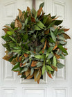 Fresh Magnolia Seeded Eucalyptus and Bay Wreath