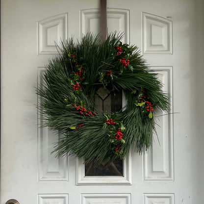 Fresh Pine and Holly Wreath