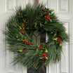Fresh Pine and Holly Wreath