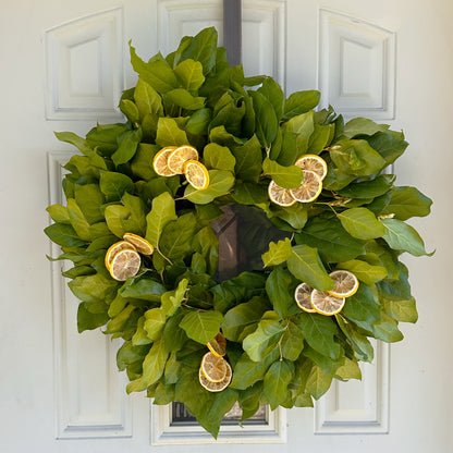 Lemon Leaf with Preserved Lemon Slices Wreath