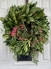 Fresh Pittosporum and Pepper Berry Wreath