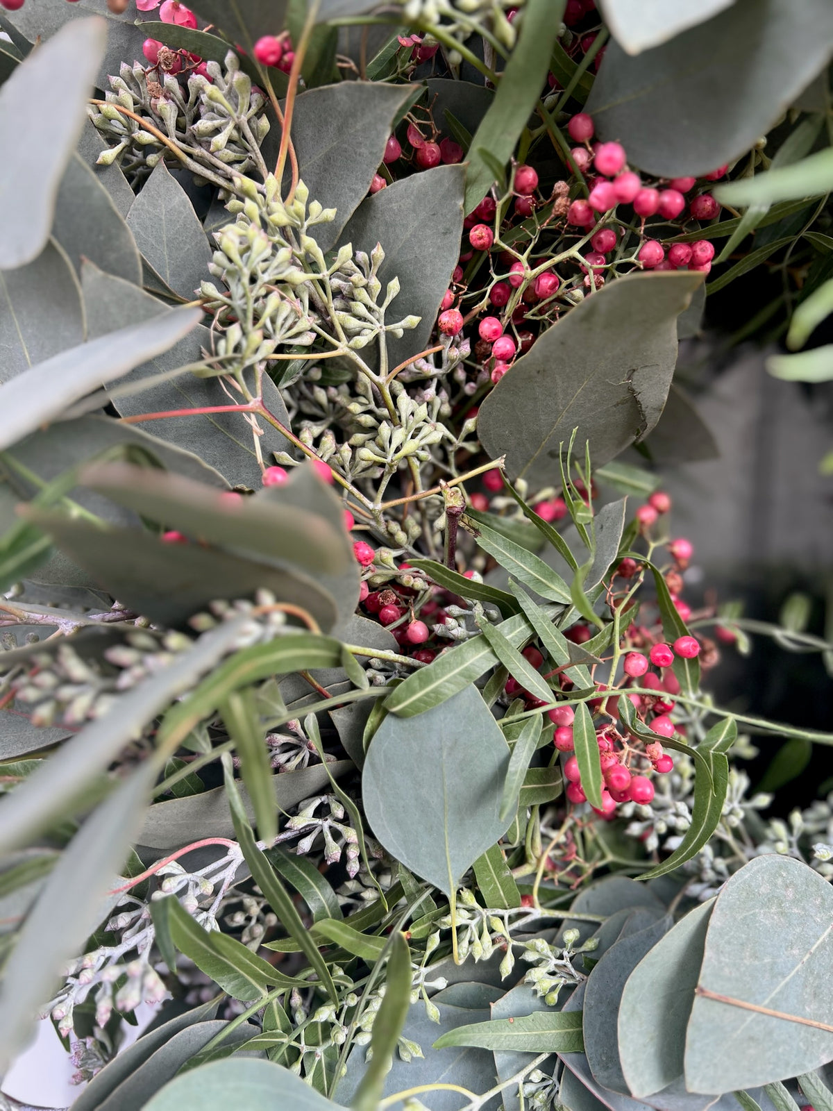 Fresh Seeded Eucalyptus and Pepperberry