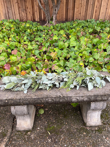 Fresh Seeded Eucalyptus and Cedar Garland
