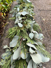 Fresh Seeded Eucalyptus and Cedar Garland