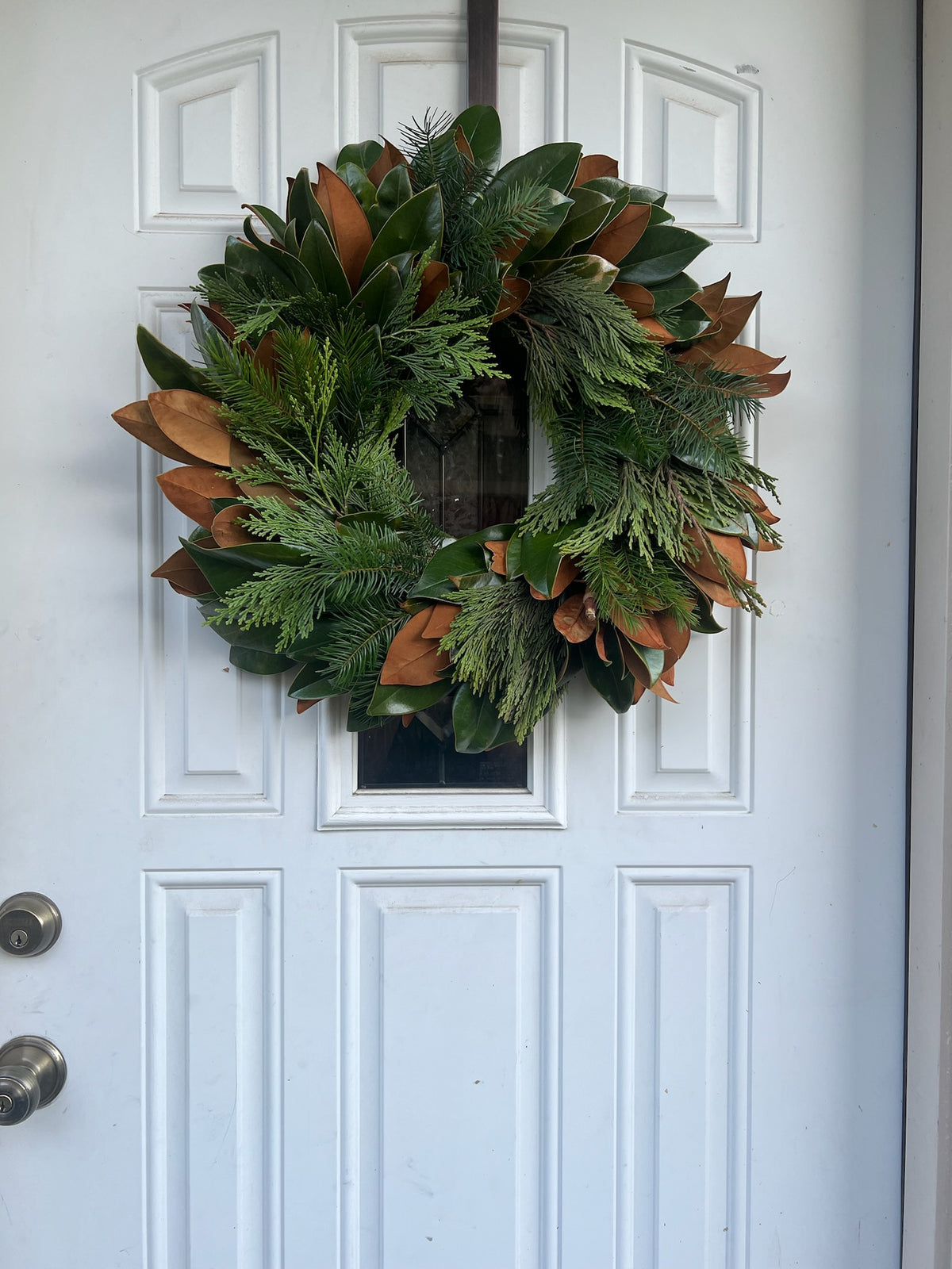 Fresh Magnolia and Cedar Wreath