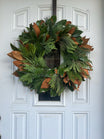 Fresh Magnolia and Cedar Wreath