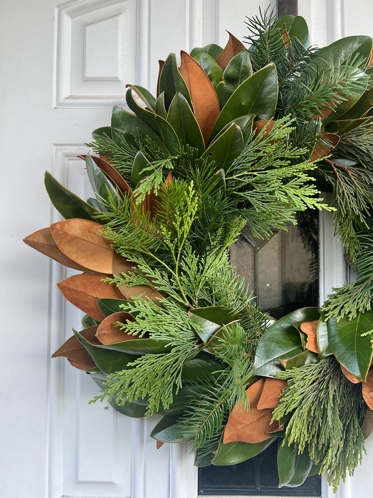 Fresh Magnolia and Cedar Wreath