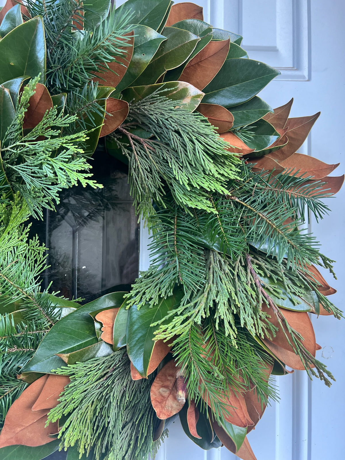 Fresh Magnolia and Cedar Wreath