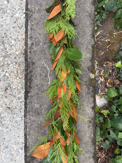 Fresh Cedar and Magnolia Garland