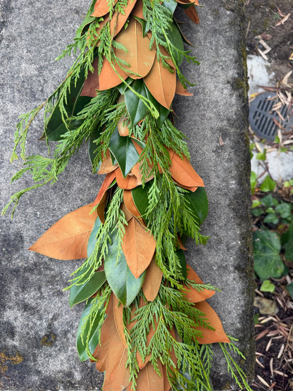 Fresh Cedar and Magnolia Garland