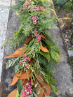 Fresh Cedar, Fir, Magnolia, and Pepperberry Winter Garland