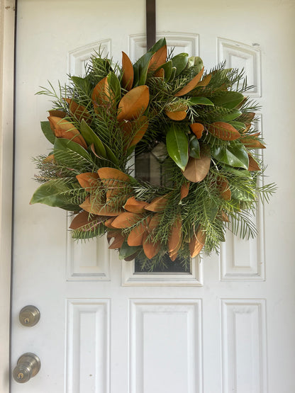 Fresh Grevillea and Magnolia Wreath