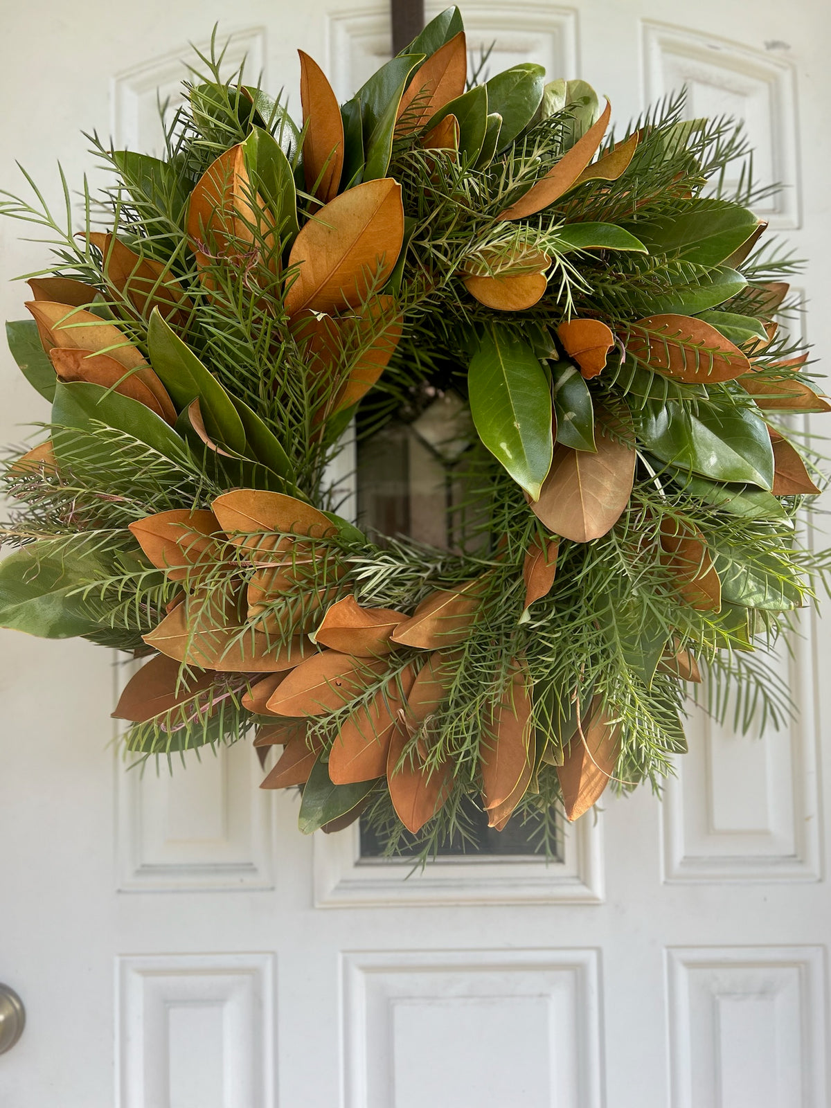 Fresh Grevillea and Magnolia Wreath