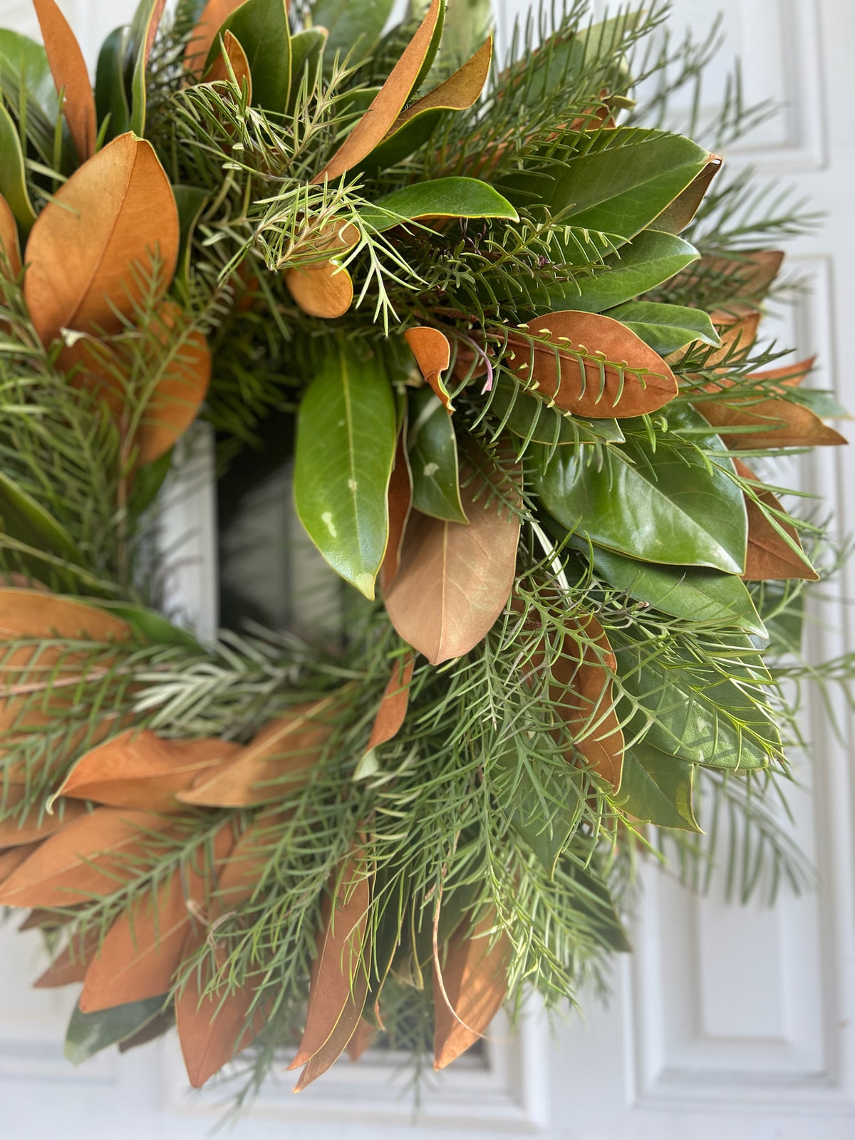 Fresh Grevillea and Magnolia Wreath