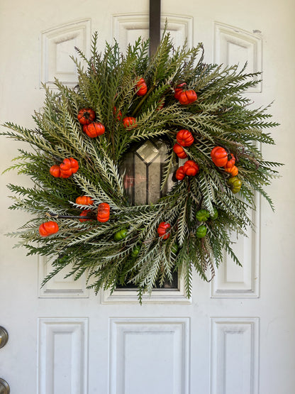 Fresh Grevillea and Pumpkin Tree Wreath