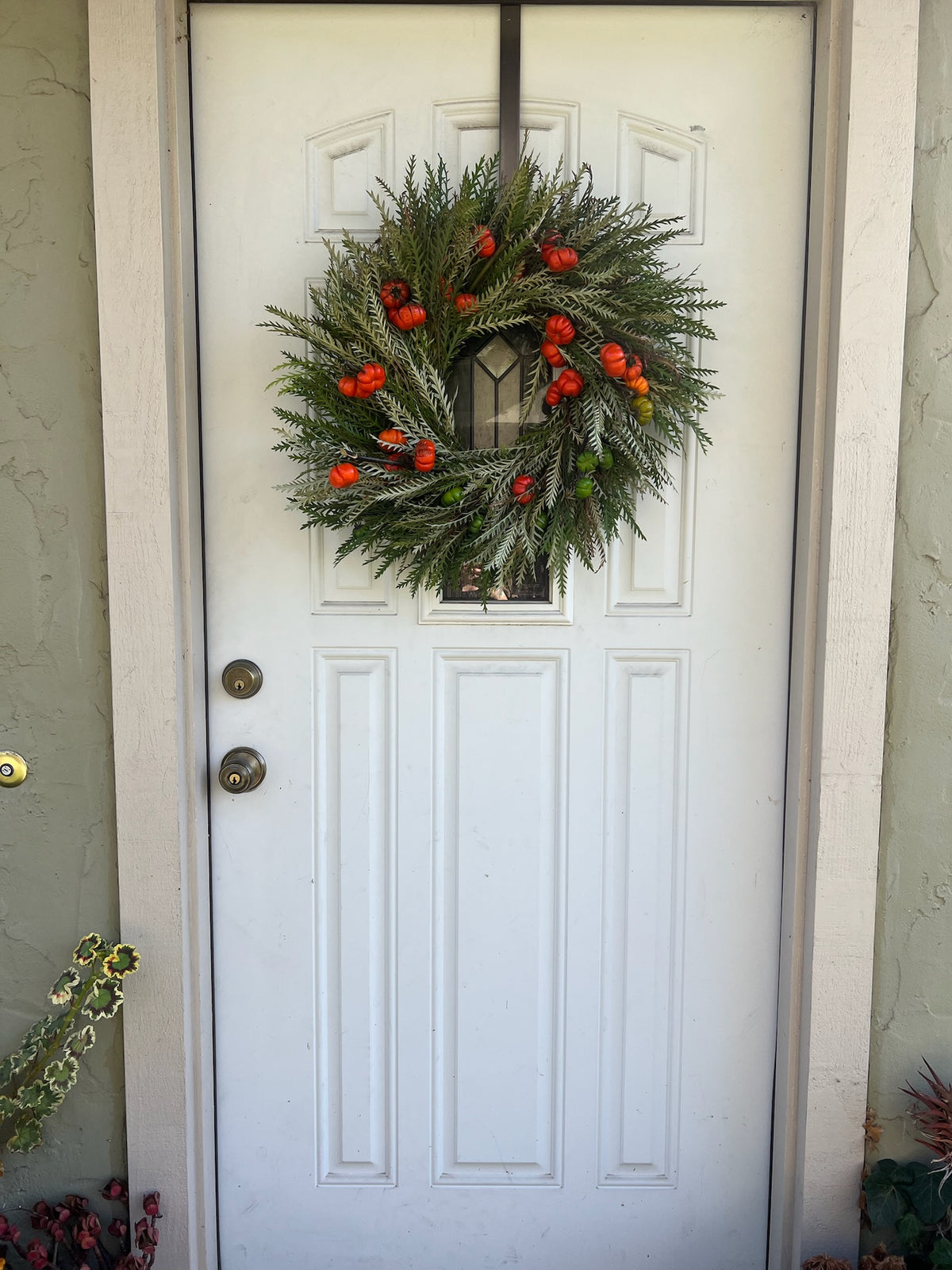 Fresh Grevillea and Pumpkin Tree Wreath