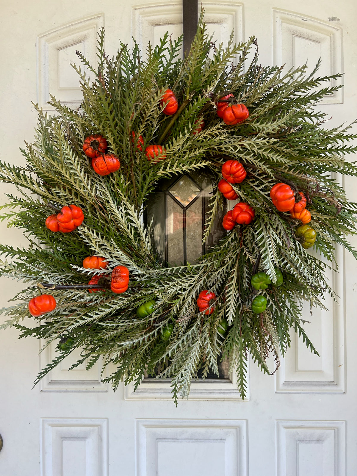 Fresh Grevillea and Pumpkin Tree Wreath
