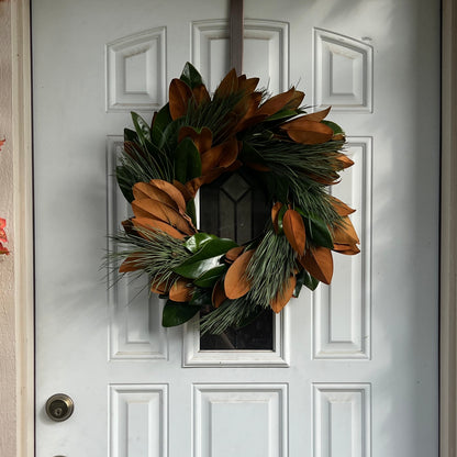 Fresh Magnolia and Pine Wreath