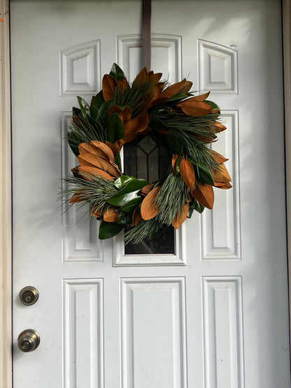 Fresh Magnolia and Pine Wreath