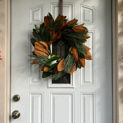 Fresh Magnolia and Pine Wreath