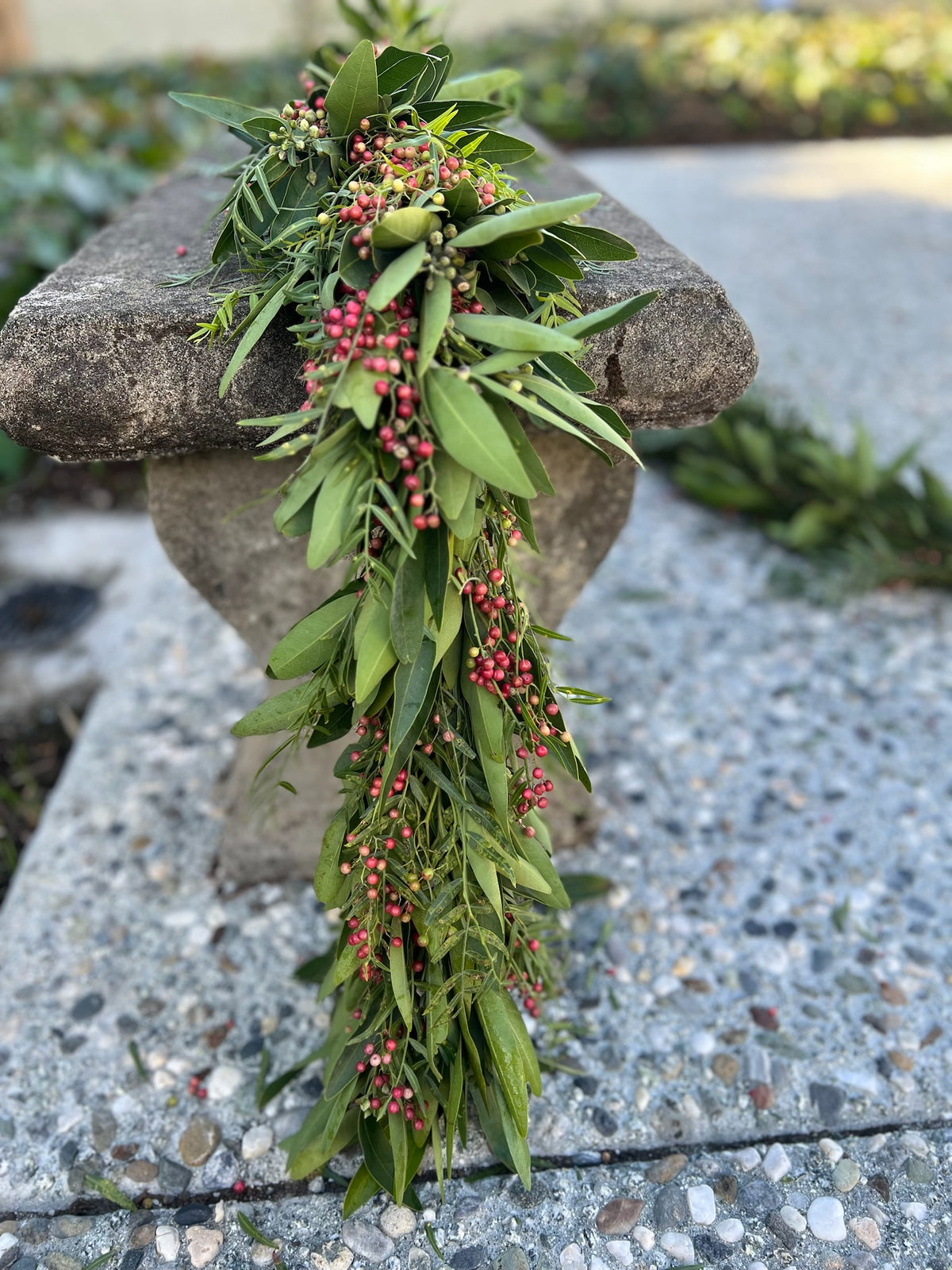 Fresh Bay Leaf and Pepperberry Garland
