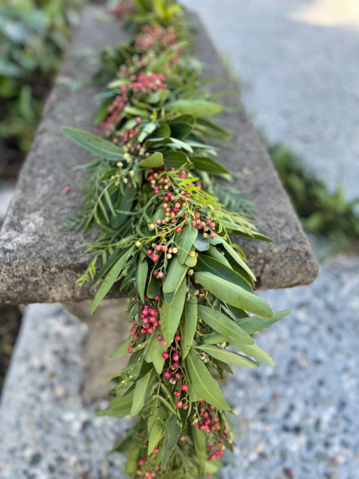 Fresh Bay Leaf and Pepperberry Garland
