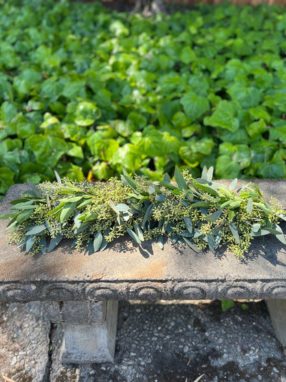 Fresh Seeded Eucalyptus and Bay Leaf Garland
