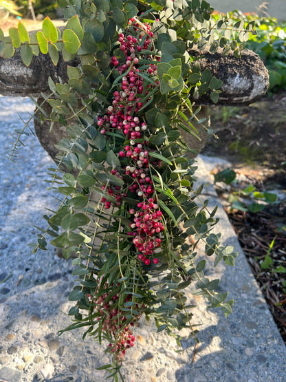 Fresh Spiral Eucalyptus and Pepperberry Garland